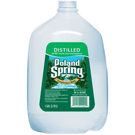 is poland spring water distilled water